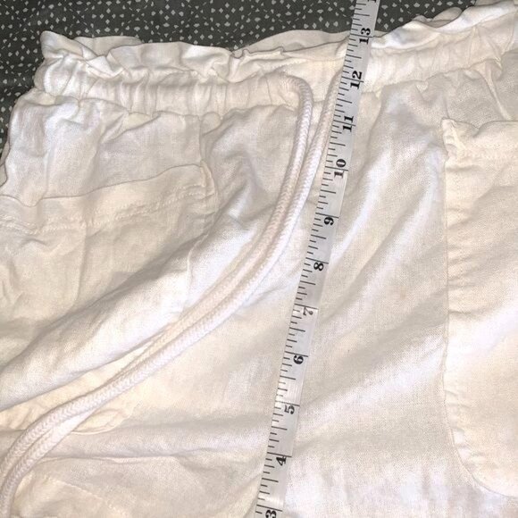 Universal Thread Womens White Linen Blend Casual Shorts W/ Pockets - Picture 6 of 6